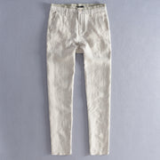 Cotton and linen breathable pants man
