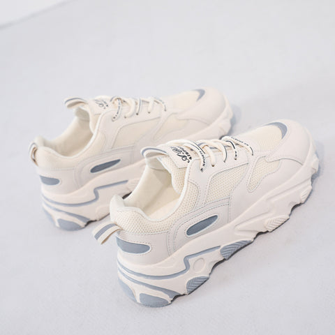 shoes for women 2023 autumn new ins trendy student breathable mesh thick-soled versatile casual sports shoes
