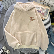 velvet thickened lamb velvet furry sweater female bf student autumn and winter warm hoodie