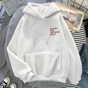velvet thickened lamb velvet furry sweater female bf student autumn and winter warm hoodie