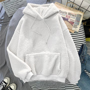 velvet thickened lamb velvet furry sweater female bf student autumn and winter warm hoodie