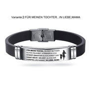Für meine Tochter Bracelet Stainless Steel Silicone Bracelet Family Christmas Thanksgiving Gift