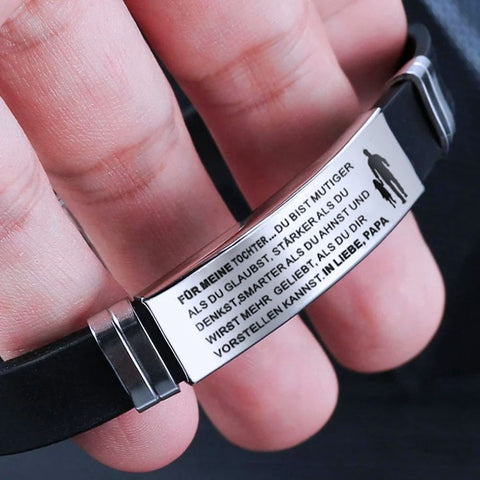 Für meine Tochter Bracelet Stainless Steel Silicone Bracelet Family Christmas Thanksgiving Gift