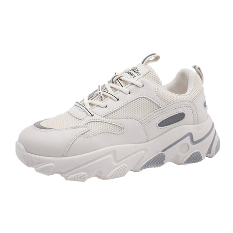 shoes for women 2023 autumn new ins trendy student breathable mesh thick-soled versatile casual sports shoes