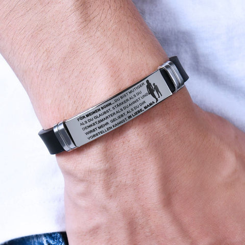 Für meine Tochter Bracelet Stainless Steel Silicone Bracelet Family Christmas Thanksgiving Gift