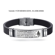 Für meine Tochter Bracelet Stainless Steel Silicone Bracelet Family Christmas Thanksgiving Gift