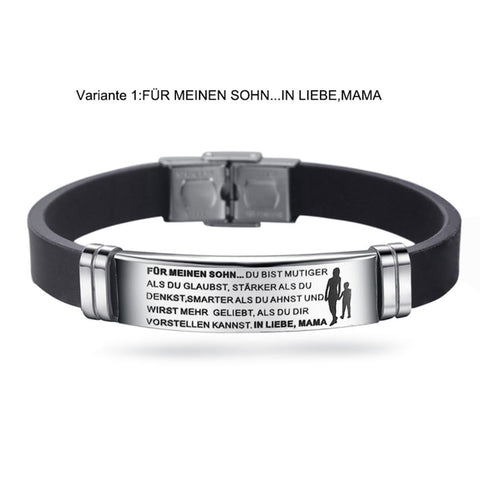 Für meine Tochter Bracelet Stainless Steel Silicone Bracelet Family Christmas Thanksgiving Gift