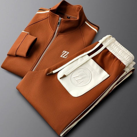 Trendy Stand Collar Casual Sports Suit