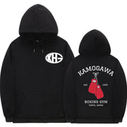 Manga Men Women Harajuku Sweatshirt Male Setwear Kamogawa