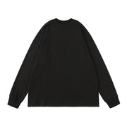TKPA autumn new long-sleeved T-shirt American men's and women's retro print oversize hip-hop high street thin sweatshirt jacket