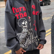 2022 Spot Supply AliExpress Explosive Style Zipper Sweatshirt Long Sleeve Fleece Hoodie Casual Loose Sweatshirt Men and Women