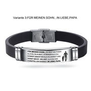Für meine Tochter Bracelet Stainless Steel Silicone Bracelet Family Christmas Thanksgiving Gift