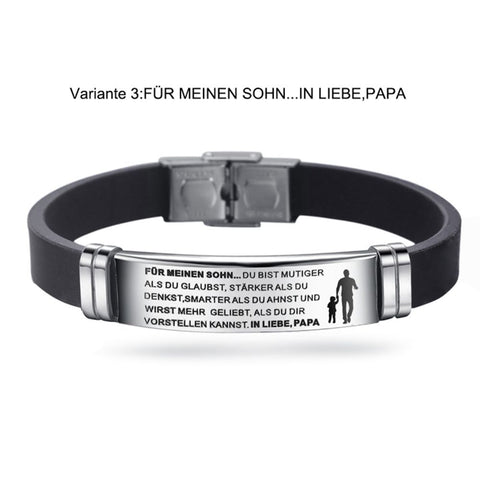 Für meine Tochter Bracelet Stainless Steel Silicone Bracelet Family Christmas Thanksgiving Gift