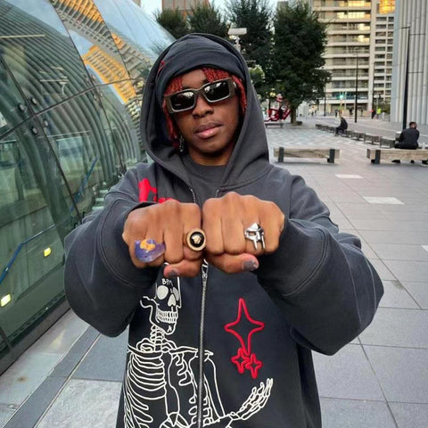 2022 Spot Supply AliExpress Explosive Style Zipper Sweatshirt Long Sleeve Fleece Hoodie Casual Loose Sweatshirt Men and Women