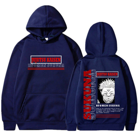 Japanese anime spell fight back to two sides Su Nuo new printed pullover sweatshirt plus velvet hoodie top hoodie