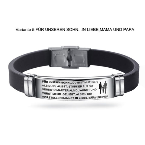 Für meine Tochter Bracelet Stainless Steel Silicone Bracelet Family Christmas Thanksgiving Gift