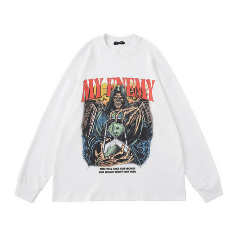 TKPA autumn new long-sleeved T-shirt American men&