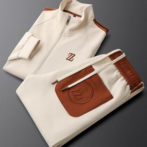 Trendy Stand Collar Casual Sports Suit