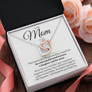 Amazon's new peach heart pendant clavicle chain double love necklace love heart to heart two-color temperament all-match necklace