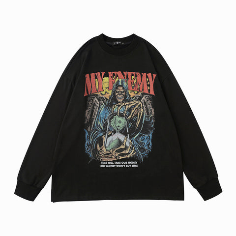 TKPA autumn new long-sleeved T-shirt American men&