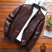 Baseball Uniform Men's Casual Leather Jacket