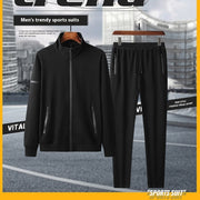 Men's Sports And Leisure Suit Stand Collar Cardigan Top