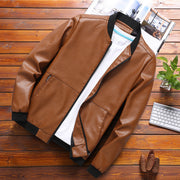 Baseball Uniform Men's Casual Leather Jacket